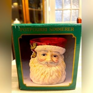 World Bazaars Santa Ceramic Hand Painted Potpourri Simmer